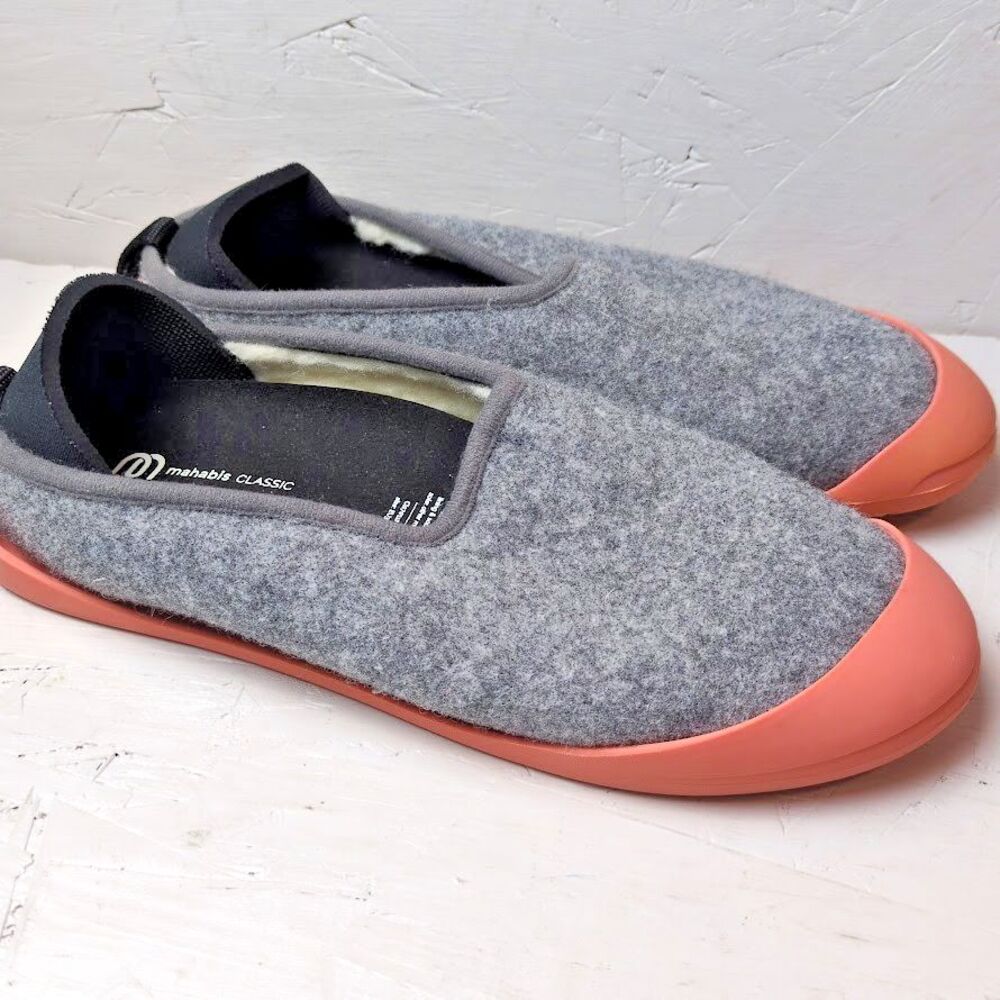 Mahabis Classic Slippers Women's 38/US 7.5 Gray Slip On Removable Sole Shoes